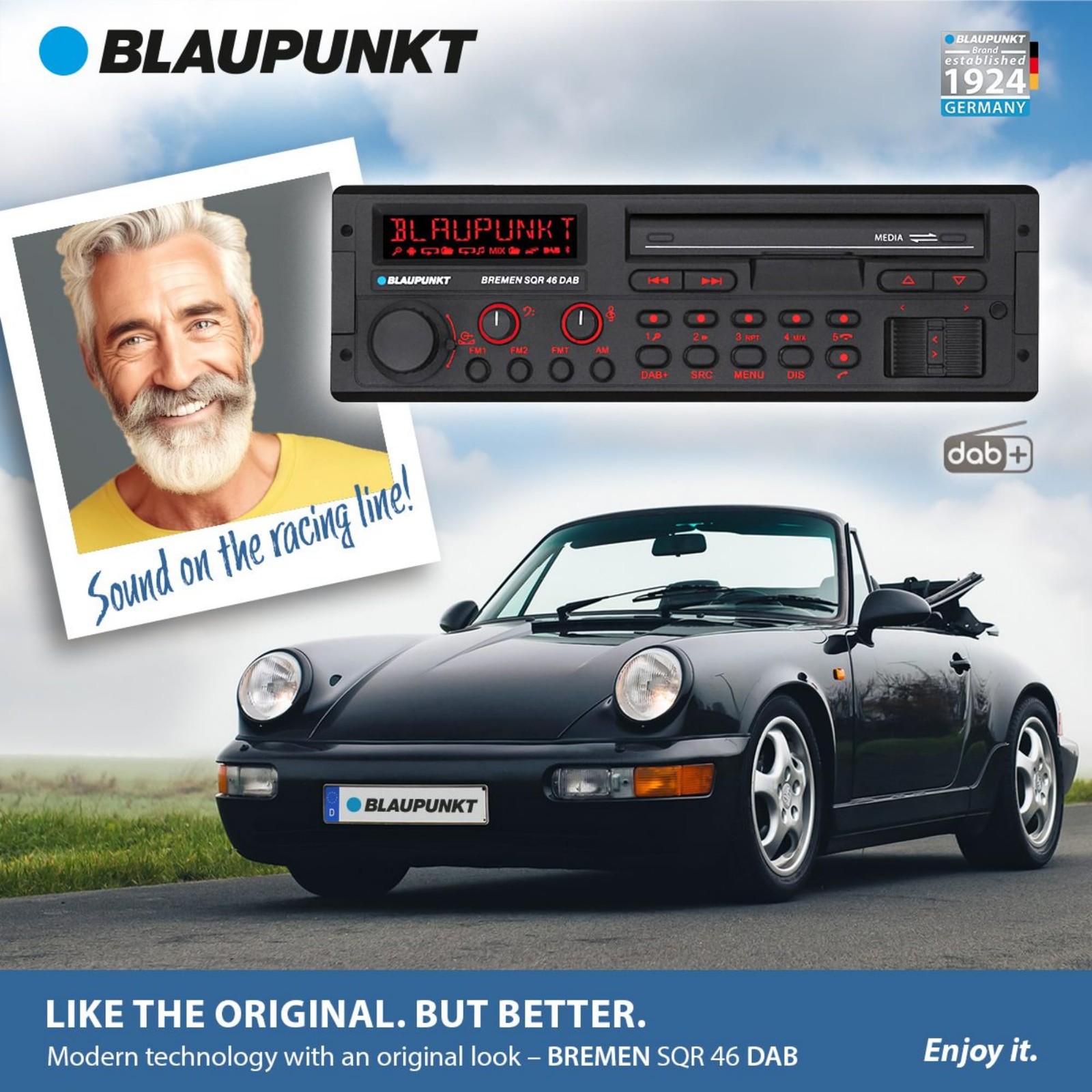 BLAUPUNKT Bremen SQR 46 DAB Retro Car Stereo 80s Classic Bluetooth USB SD AUX –