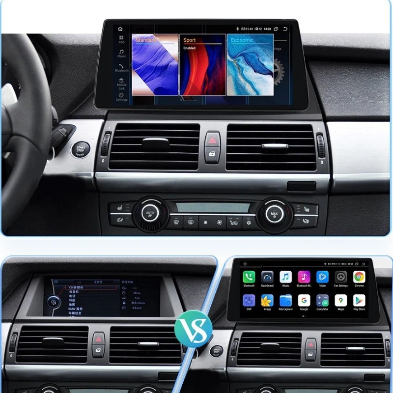 10.3″ For 2007-2010 BMW X5 X6 CCC CIC Android Car Stereo Radio Apple Carplay GPS
