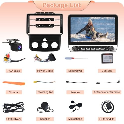 10.1″ Car Radio Stereo for Dodge RAM 1500 2500 3500 2GB+64GB 10.1″with Camera