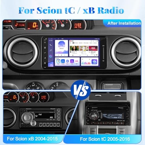 4+64G Car Radio for Scion xB 2004-2015, tC 2005-2016, 7 Inch QLED Touch Screen