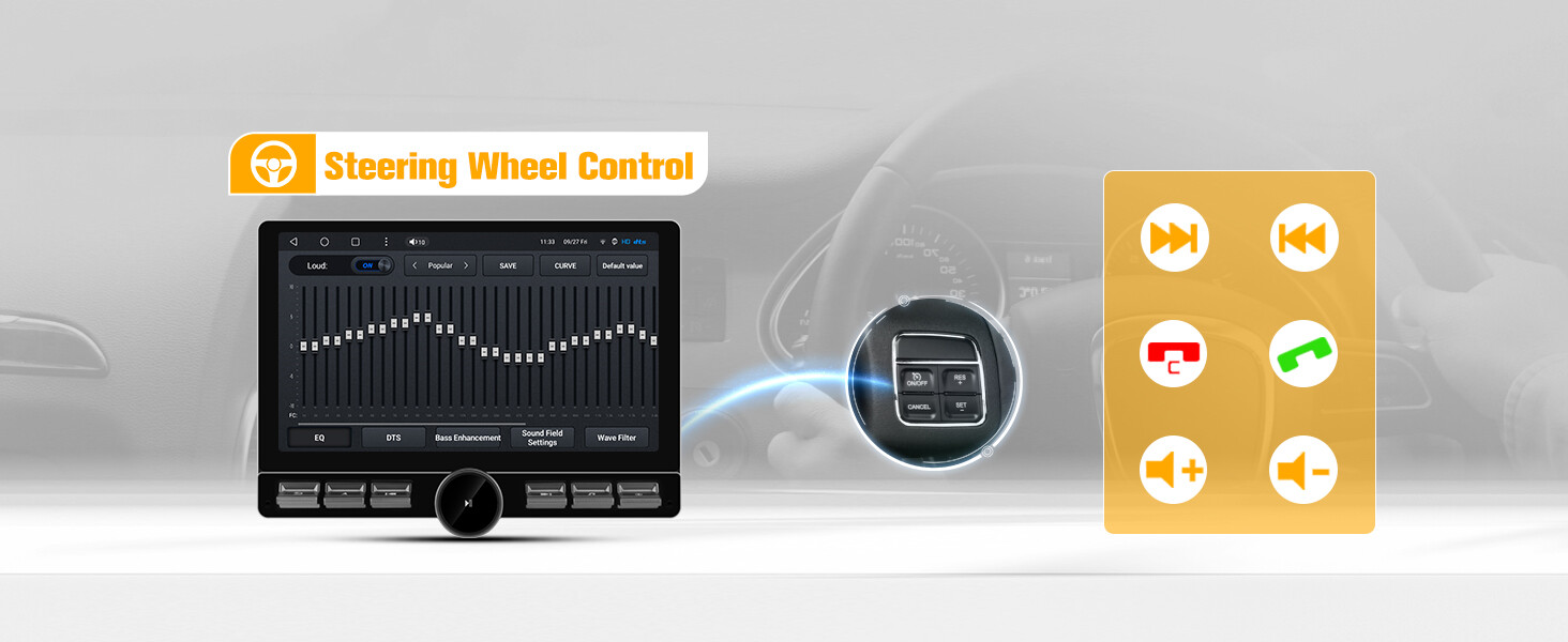 Car Stereo for Jeep Wrangler JK & Dodge Ram 1500/2500 Wireless CarPlay & Android