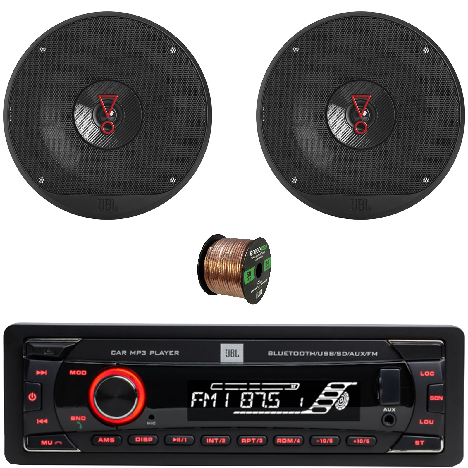 JBL Celebrity100 Single-DIN Bluetooth USB/AUX Receiver, 2x 5.25″ 200W Speakers