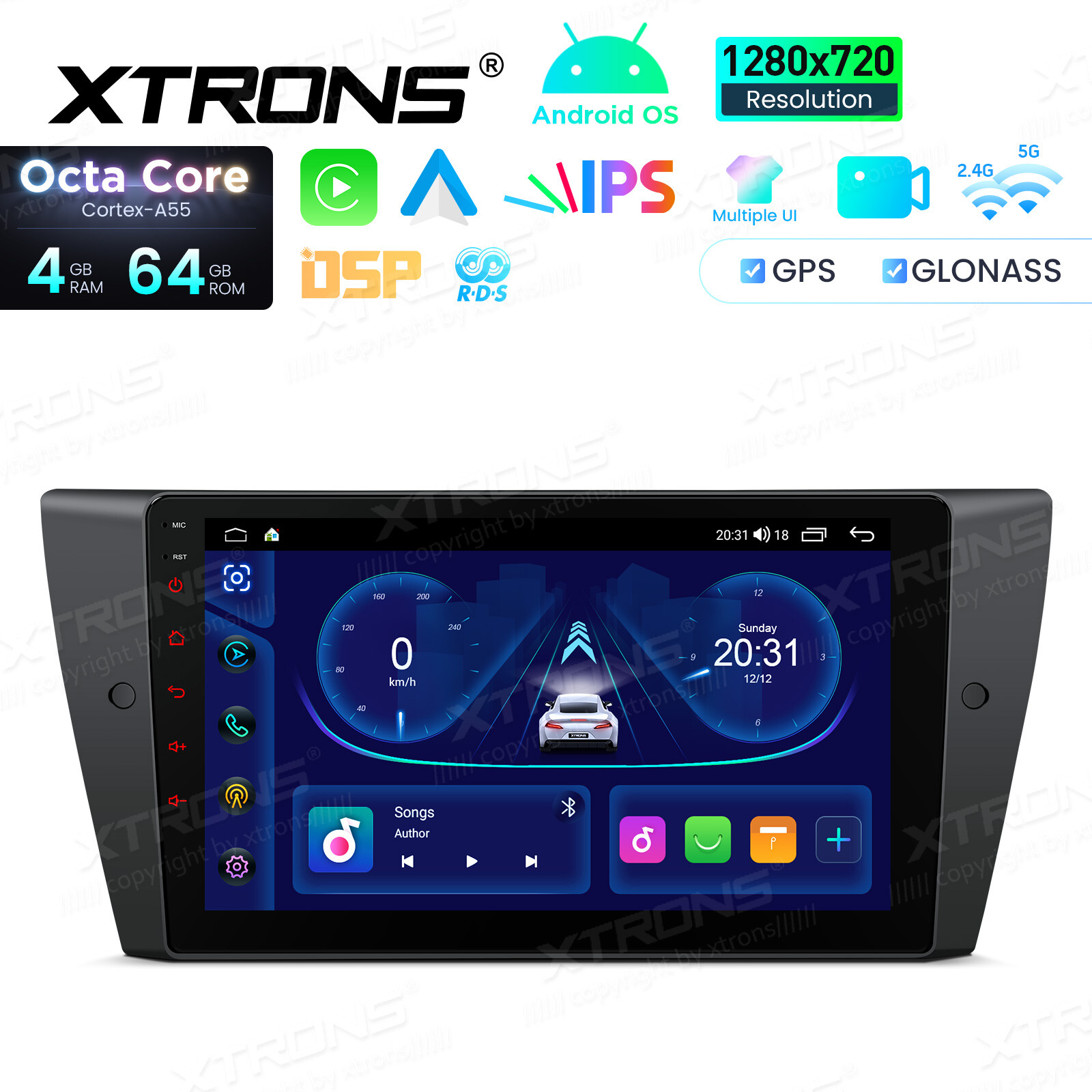 DVR+7″ Android 13 8-Core Car Radio DVD Stereo GPS DSP For BMW E90 E91 E92 E93 M3