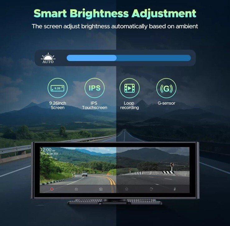 4K Dash Cam 10.26″Car Stereo Radio Wireless Apple Carplay &Android Auto+Rear Cam