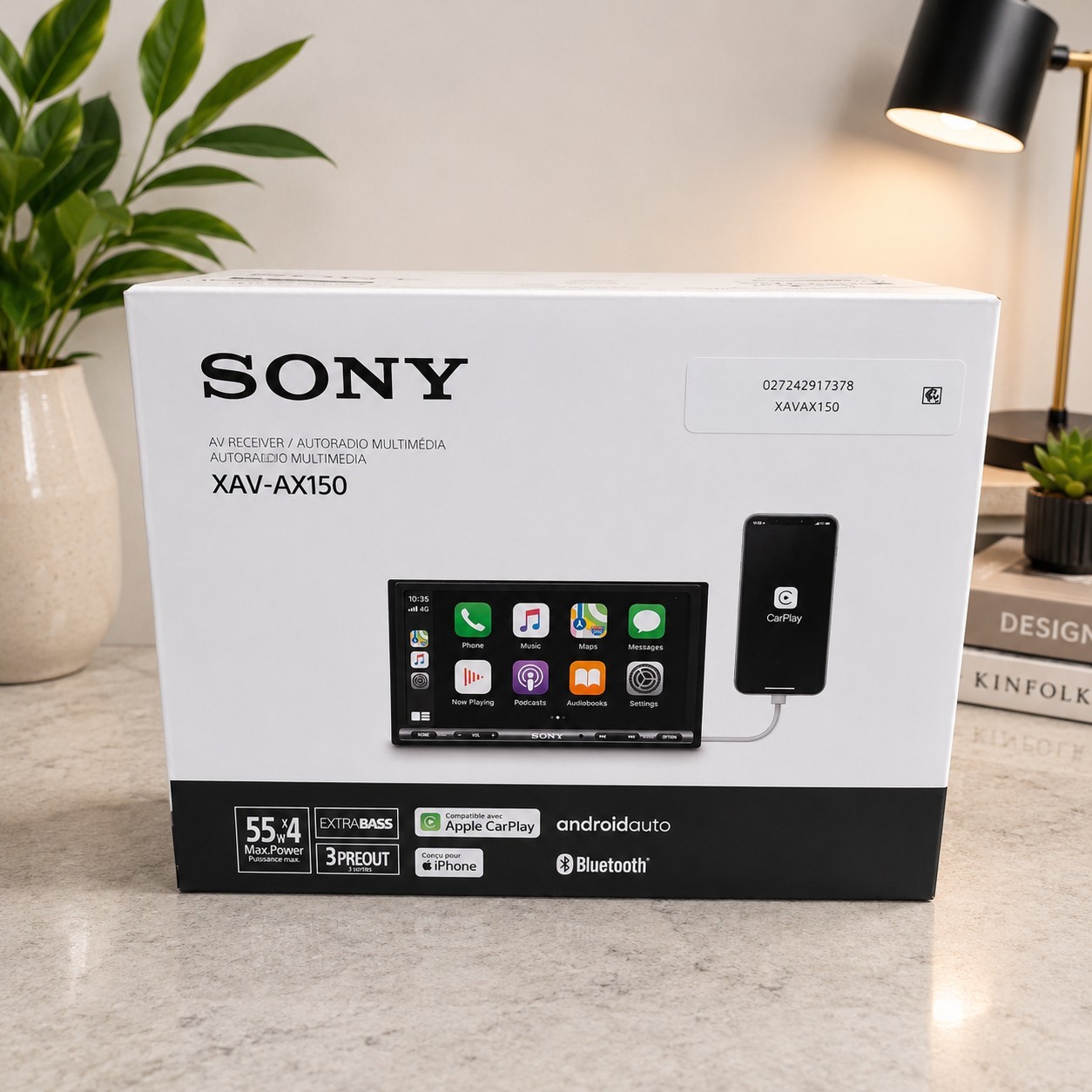 Sony XAV-AX150 Double Din 7″ CarPlay Auto Stereo Bluetooth Car Radio Head Unit