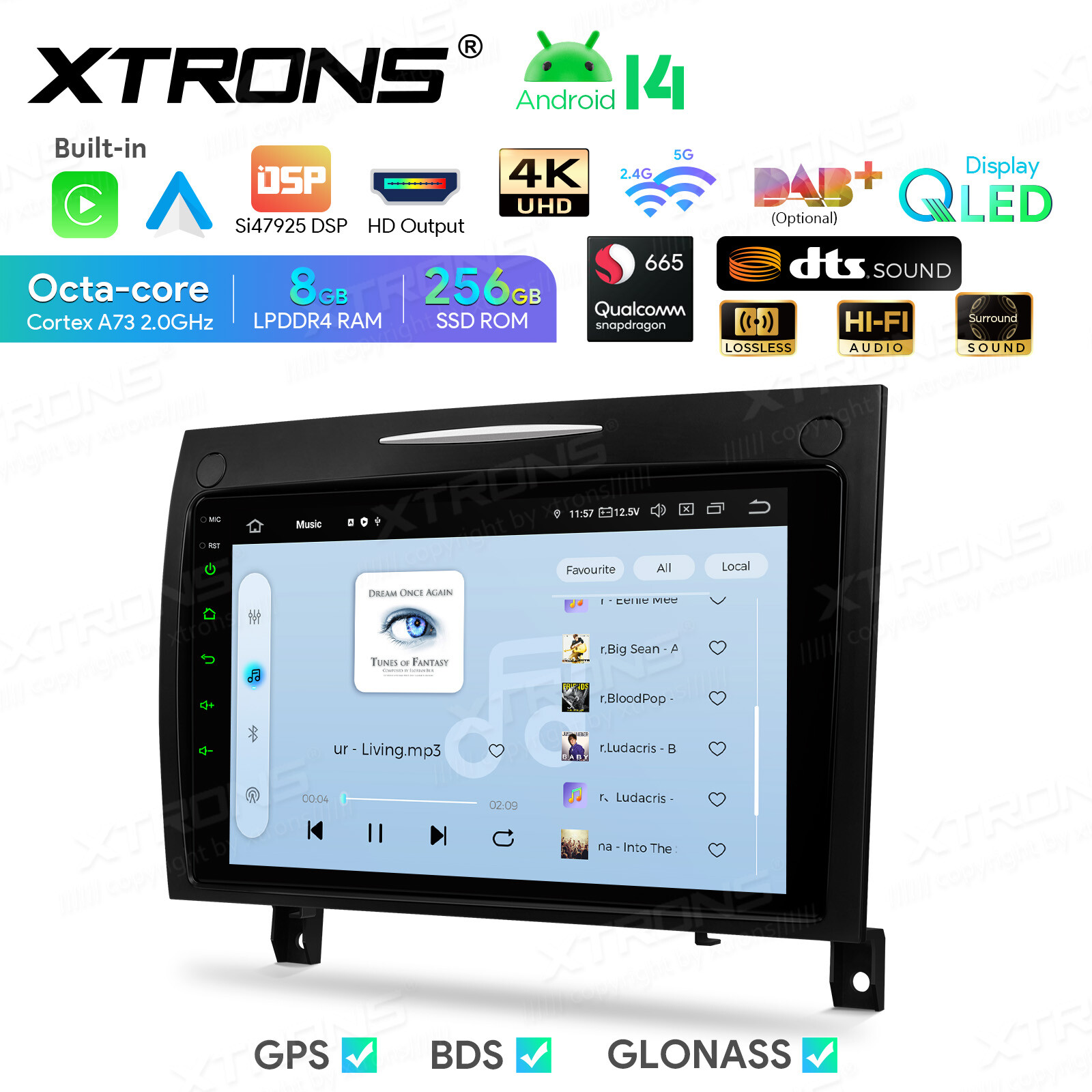Octa Core Android 13 8+256G Car Stereo Radio GPS For Benz SLK-R171 SLK300 SLK280