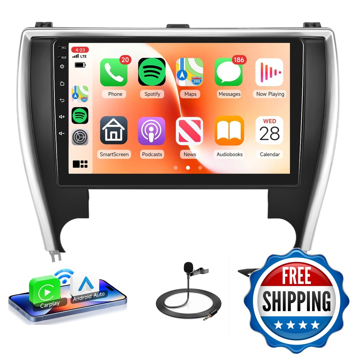 Rimoody 4Core 2G64G Android 15 Car Stereo Radio For Toyota Camry 2015 2016 2017
