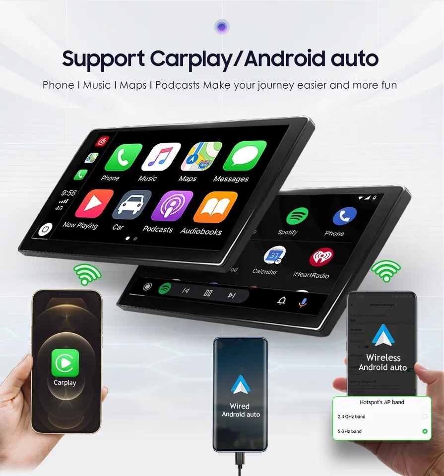 Radio For Fiat 500 9″ 2007/2015 Android Bluetooth Navigator Carplay 4/64