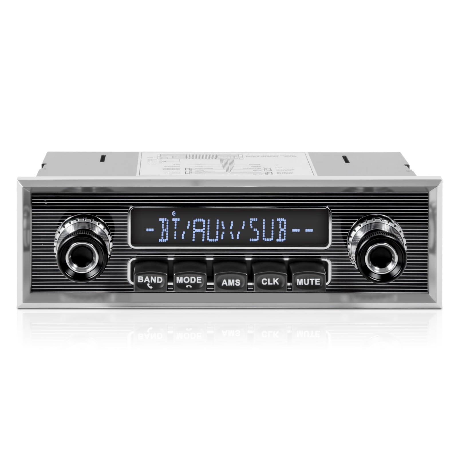 Retro Vintage Radio for Classic Vehicle – Single Din Bluetooth Car Stereo…