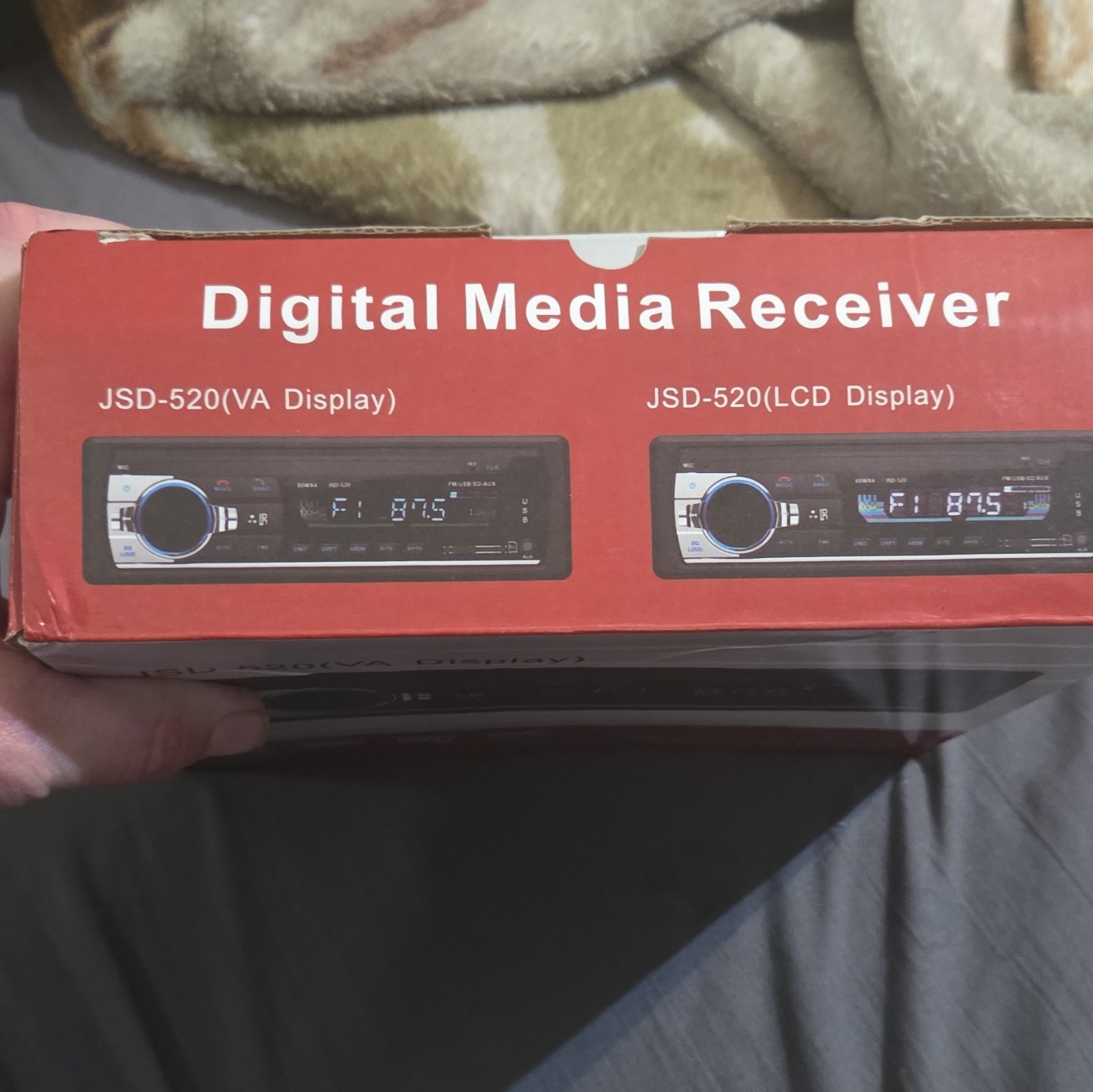 JSD-520 1 DIN Digital Media Receiver FM Radio MP3 Aux Input Clock Remote