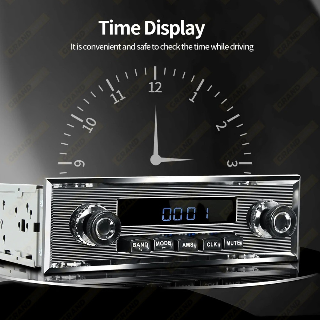 1 Din Car Radio MP3 Player Classic Car Retro Audio Stereo Support FM AUX EQ USB