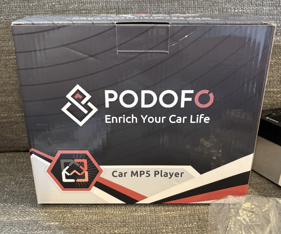 Podofo Car MP5 Player Black 7″ Touch Screen Rear View Camera Input W/ Manual