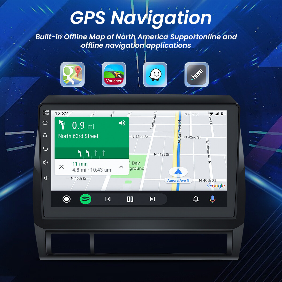 9” Android 13 For Toyota Tacoma 2005-2013 Carplay Car Radio Stereo GPS Navi