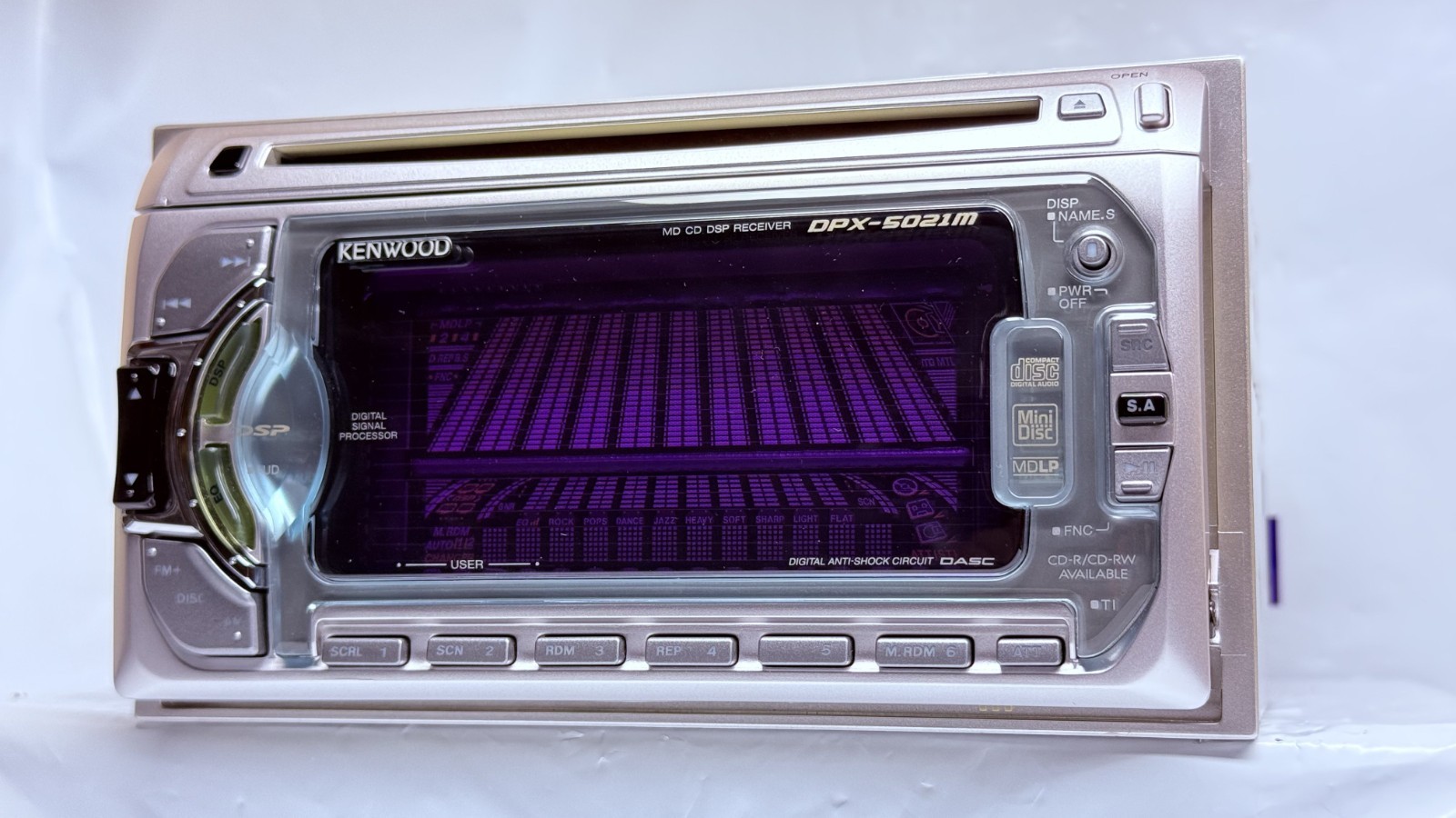 KENWOOD DPX-5021M 2DIN CD MD Car Audio w/ External Bluetooth Tested JDM Japan