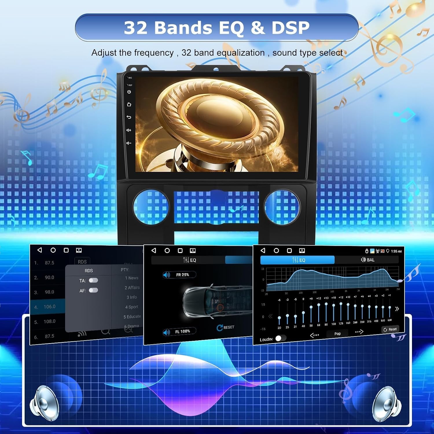For Ford Escape 2008-2012 Apple Carplay Car Stereo Radio Android GPS Nav WIFI