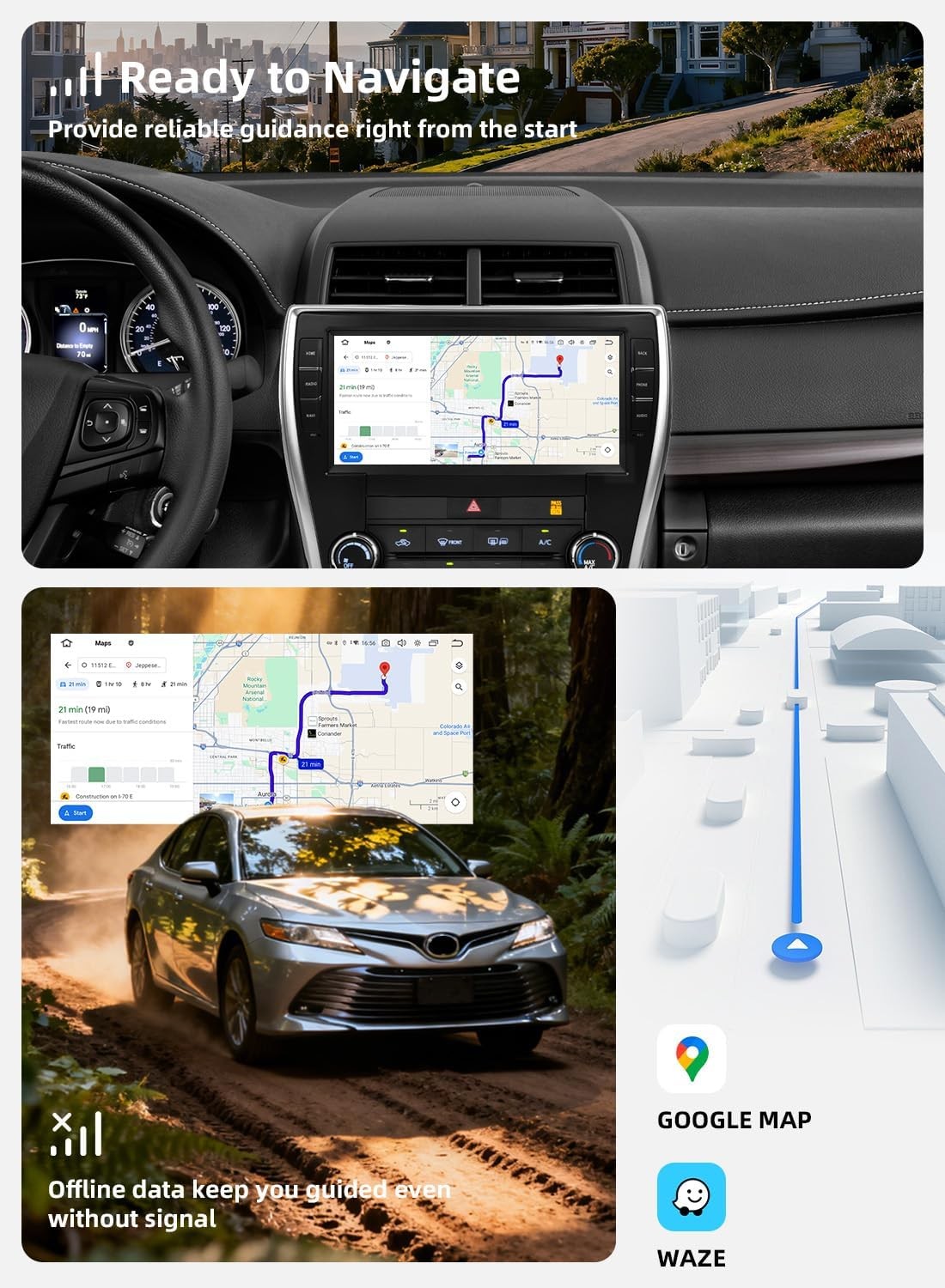Dasaita 10.33″ Car Radio Toyota Camry 2015-2017 Android Auto CarPlay GPS WiFi
