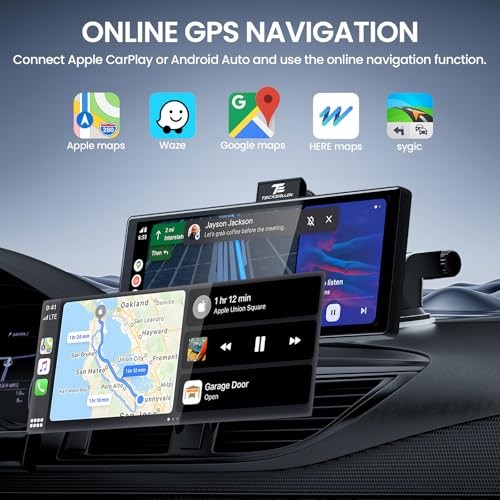 10.26″ Portable Apple CarPlay Screen for 10.26 inch with Dash Cam & Backup Cam