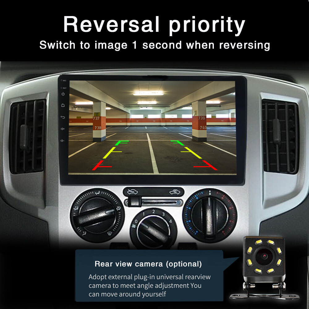 Touch Screen Rotatable 10.1” Android 12 Car Stereo Radio Double 2DIN GPS Wifi