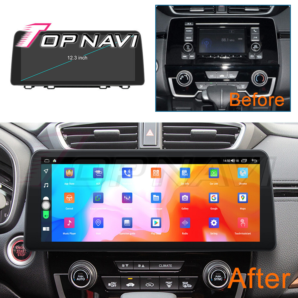 for Honda CRV Breeze 2017-2021 Androind 12.0 Car GPS Navi Stereo 4G BT 12.3Inch