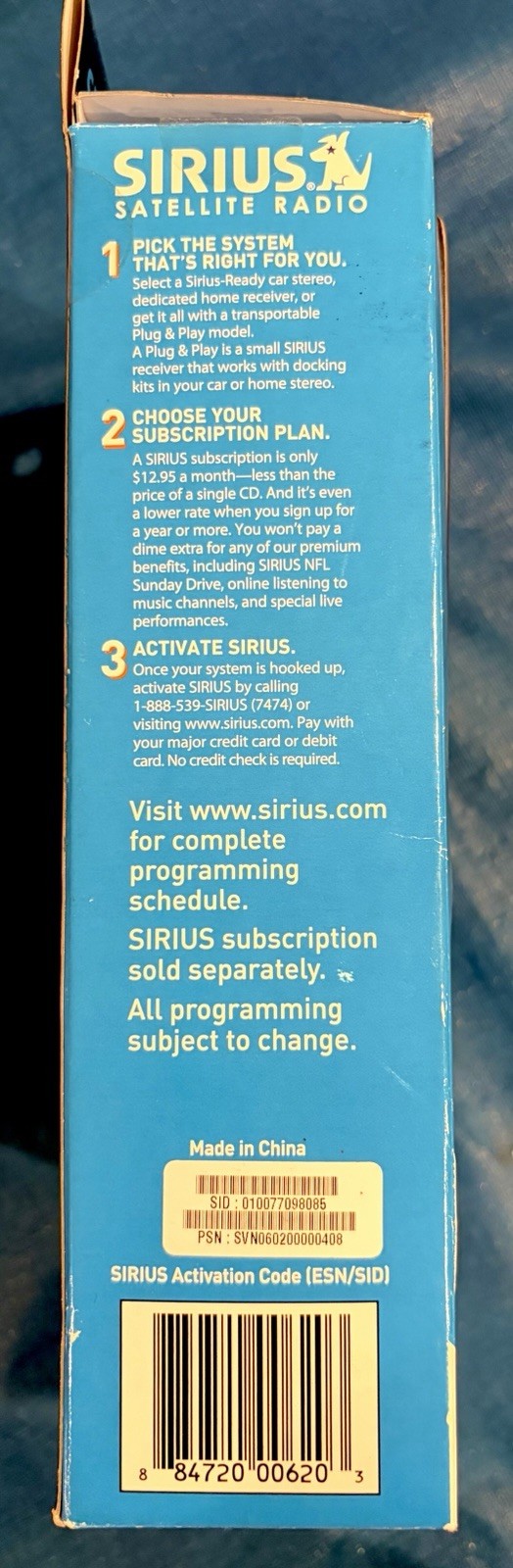 NEW-Sirius Satellite Radio Sirius One SV1 All In One with Remote Control