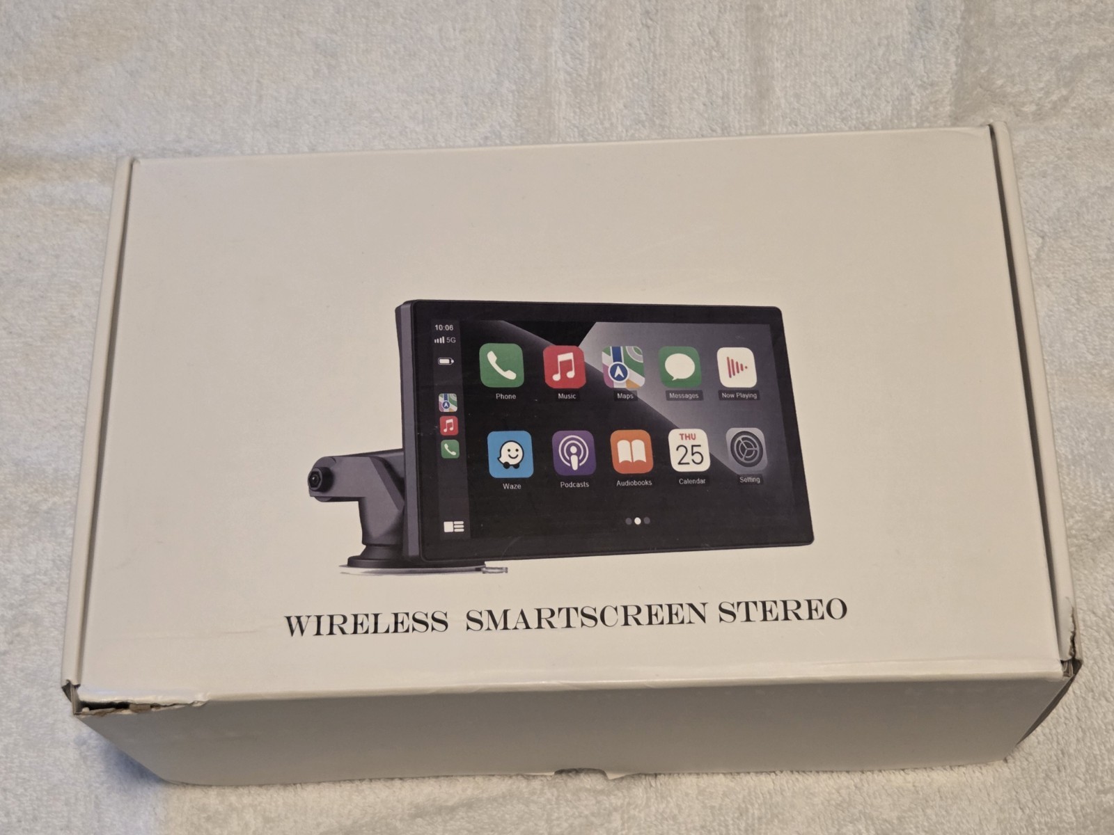 HAUXIY 9″ Wireless Apple Carplay Screen for Car, Portable Touchscreen Apple Carp