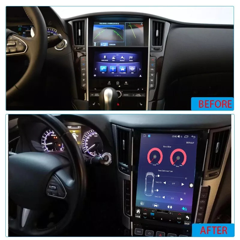 Tesla Style Car Radio GPS Navigation CarPlay For Infiniti Q50 Q60 2013-2023 32GB
