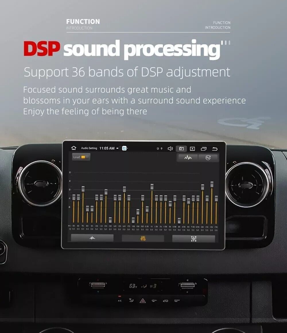 13.3″ Android Carplay Car Stereo Radio GPS Navi 2+32GB For 18-22 Benz Sprinter