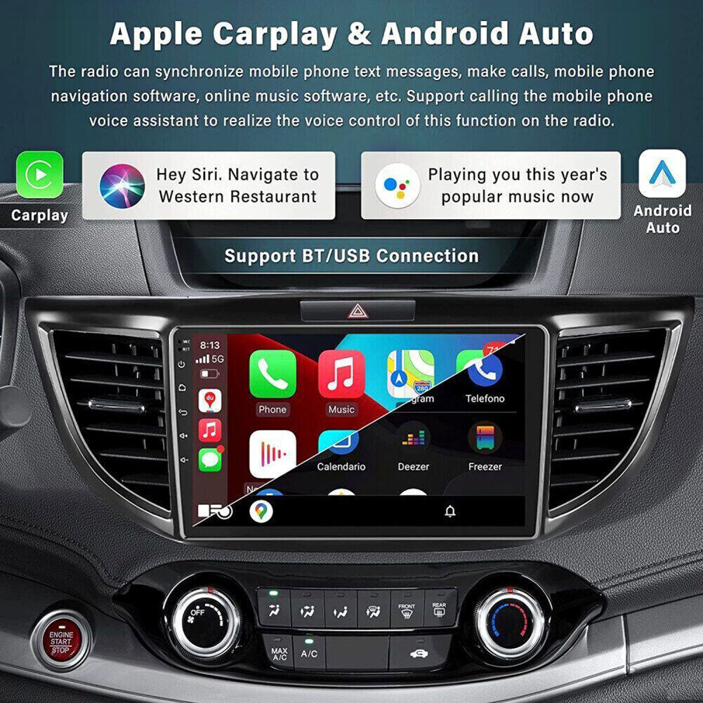 For Honda CRV 2012-2016 Apple Carplay Android 15 Car Stereo Radio GPS Navi WiFi