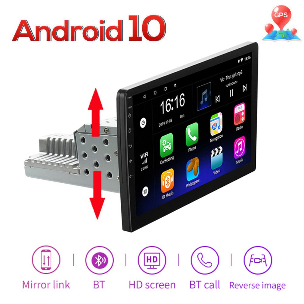 Android 10.0 Car Stereo Radio 10.1″ Single 1Din GPS Navi WiFi FM Touch Screen