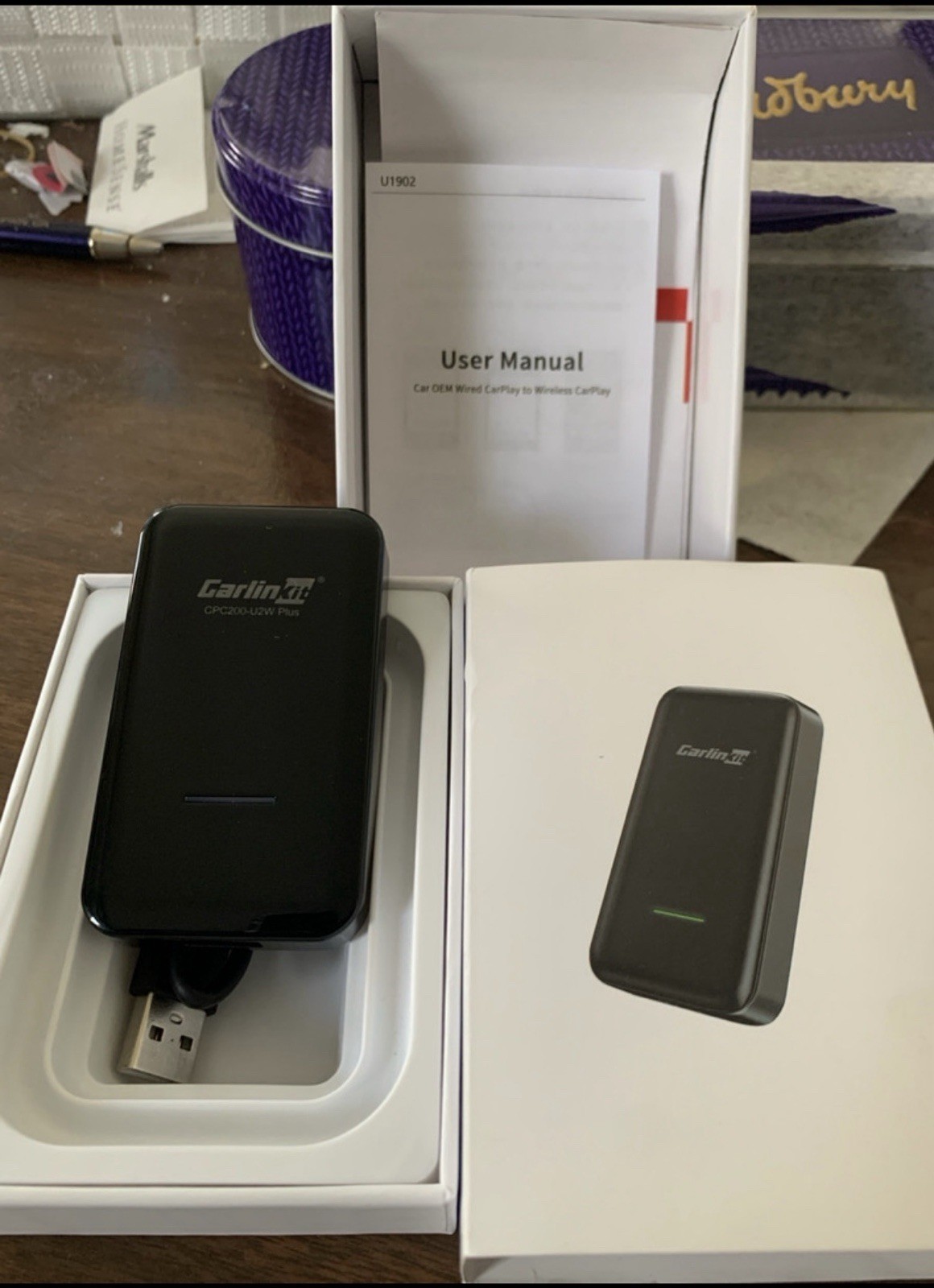 CarlinKit 3.0 Wireless Adapter for Apple CarPlay CPC200-U2W Plus