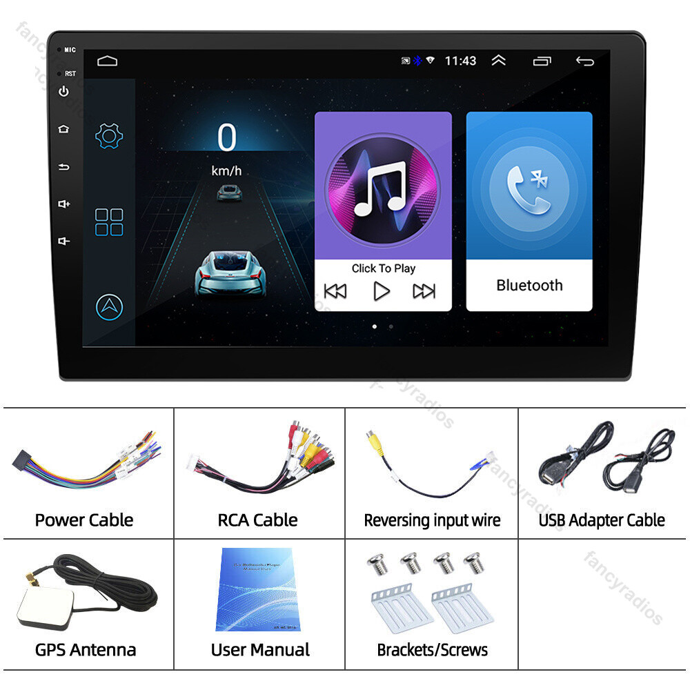 Android 11 Carplay GPS Navi WiFi 9″ Double 2Din Touch Screen Car Stereo Radio