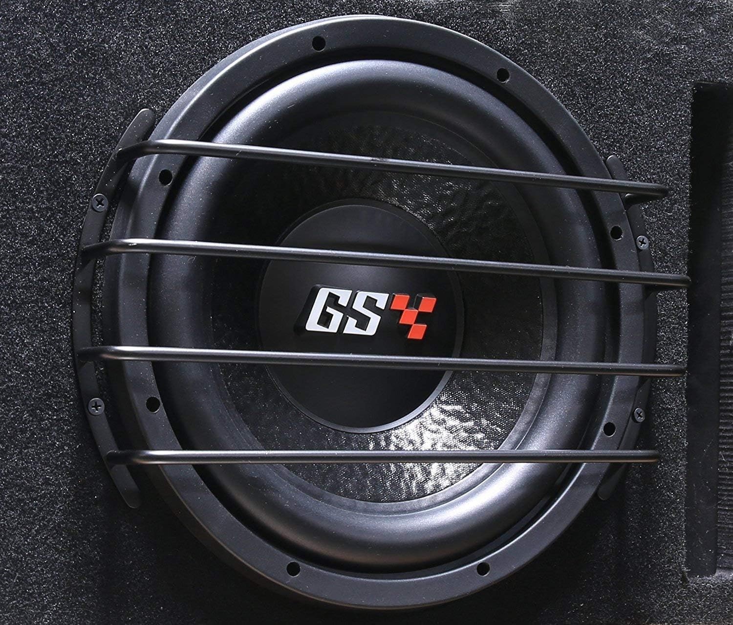 10/12 Inch Car Audio Subwoofer Grille Metal Chrome/Matte Black 2 Pack