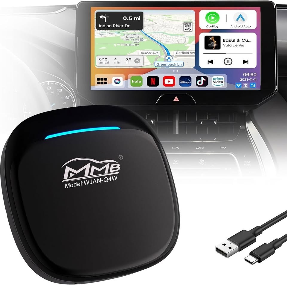 MMB MAX Magic Ai Box 4.0, Wireless CarPlay/Android Auto Adapter, 2025 Upgraded 8