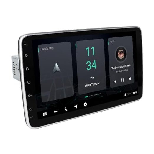 10.1 Inch Single DIN Car Stereo – Universal Android Car Radio Adjustable