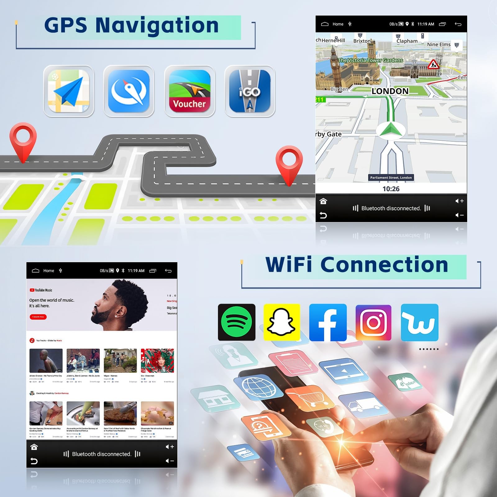 5Ghz WiFi 8Core 4G+64G Android 15 Car Radio for Subaru Legacy Outback 2010-20…