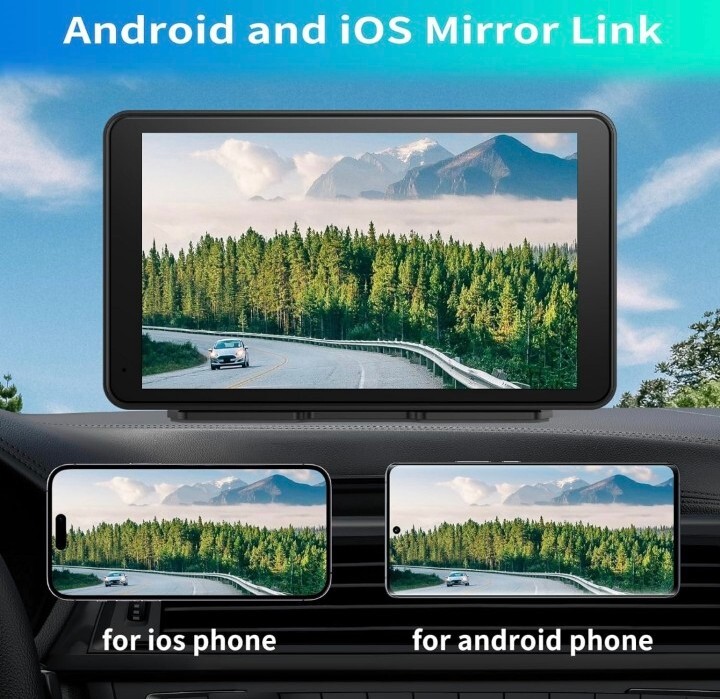 7″ Portable Wireless Apple/Android CAR Touchscreen System With GPS & Mirror Link