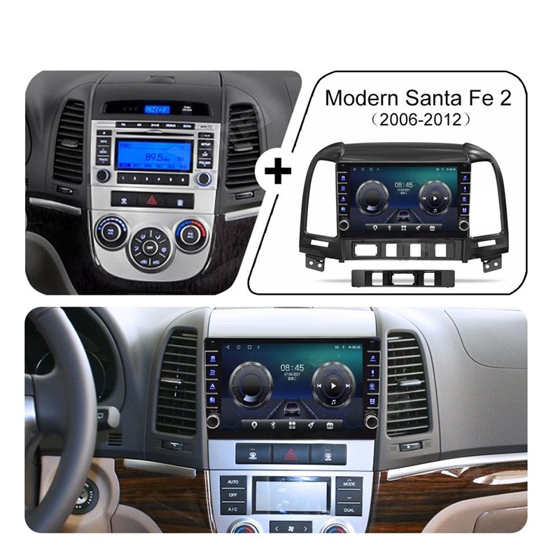 8 Core 64GB Car Radio for Hyundai Santa Fe 2006-2012 Carplay Audio Head Units