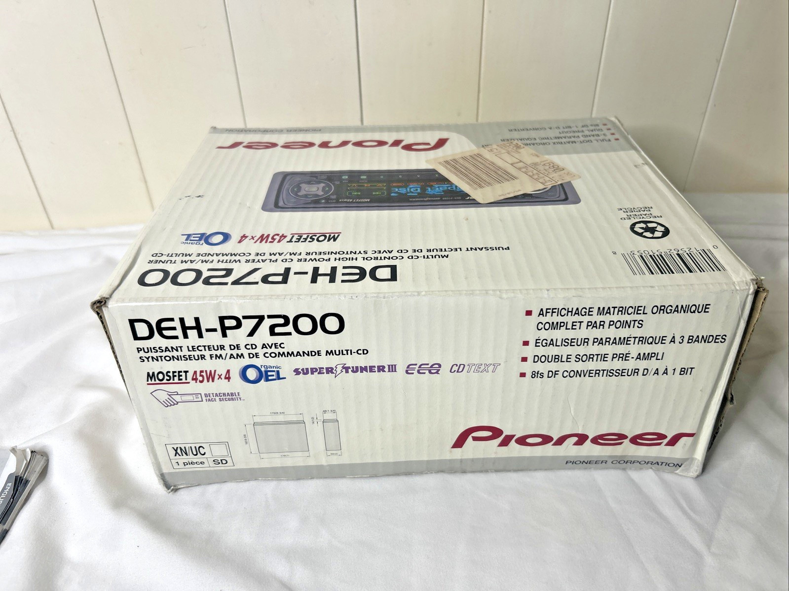 VINTAGE RARE OLD SCHOOL PIONEER DEH-P7200 EMPTY BOX ONLY WITH MANUAL
