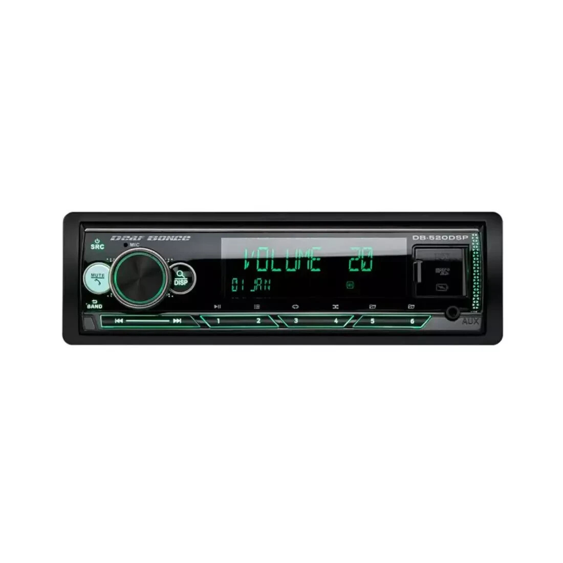Deaf Bonce DB-520DSP 1-DIN MP3/USB Bluetooth Car Stereo Receiver Equalizer DSP