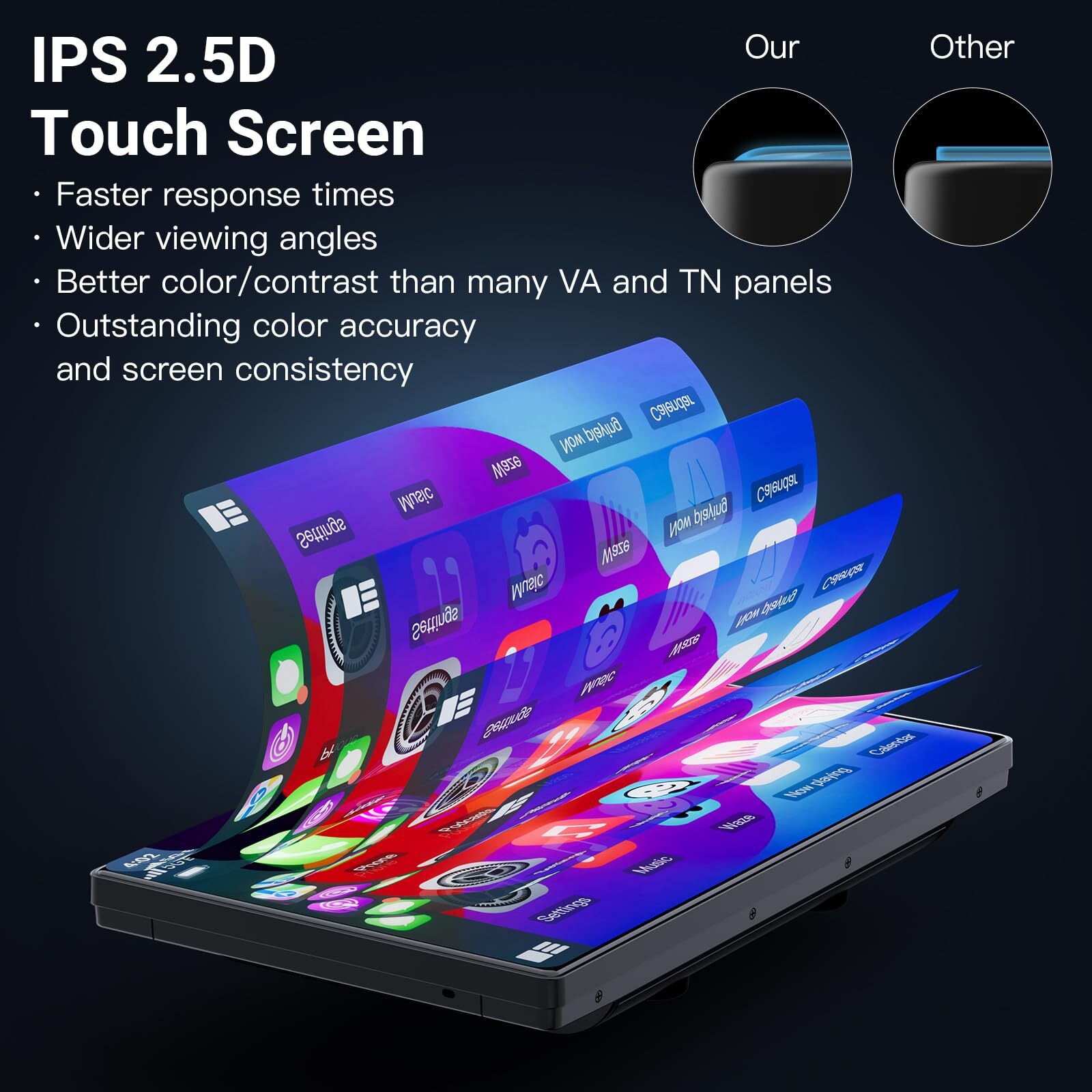 Carpuride W901 Carplay Android Auto Portable Car Stereo Mirror Link Bluetooth