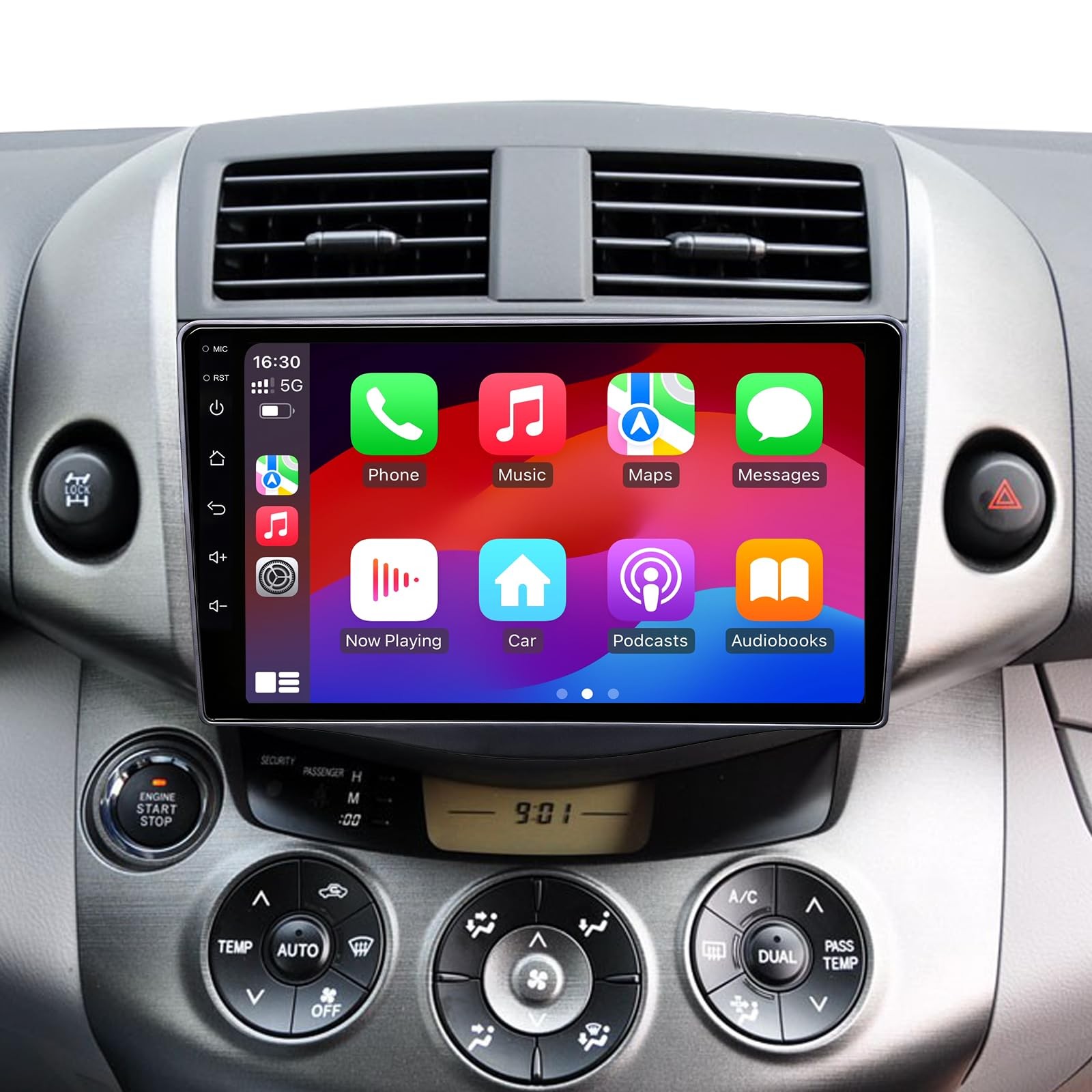 9″ Touchscreen Wireless Carplay Android Auto Stereo for 2006-2012 Toyota RAV4