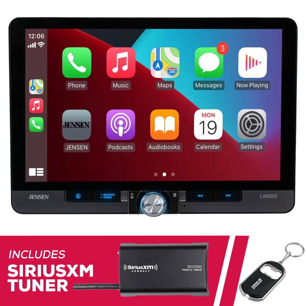 Jensen CAR1013 10.1″ 1-DIN/2-DIN Digital Multimedia with SiriusXM Tuner