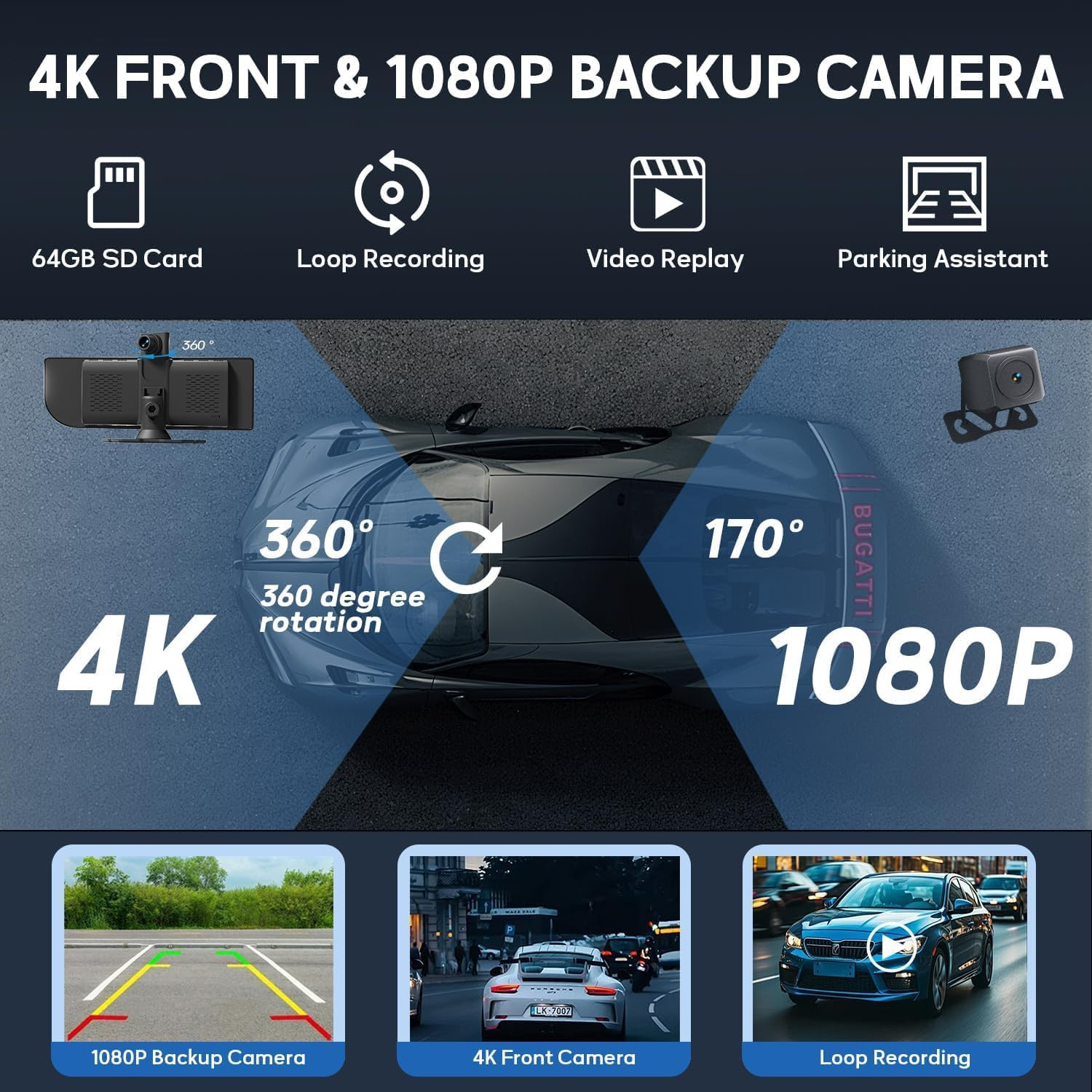 Wireless Carplay Screen for Car – 10.26’’ Apple Carplay & Android Auto Touch Scr
