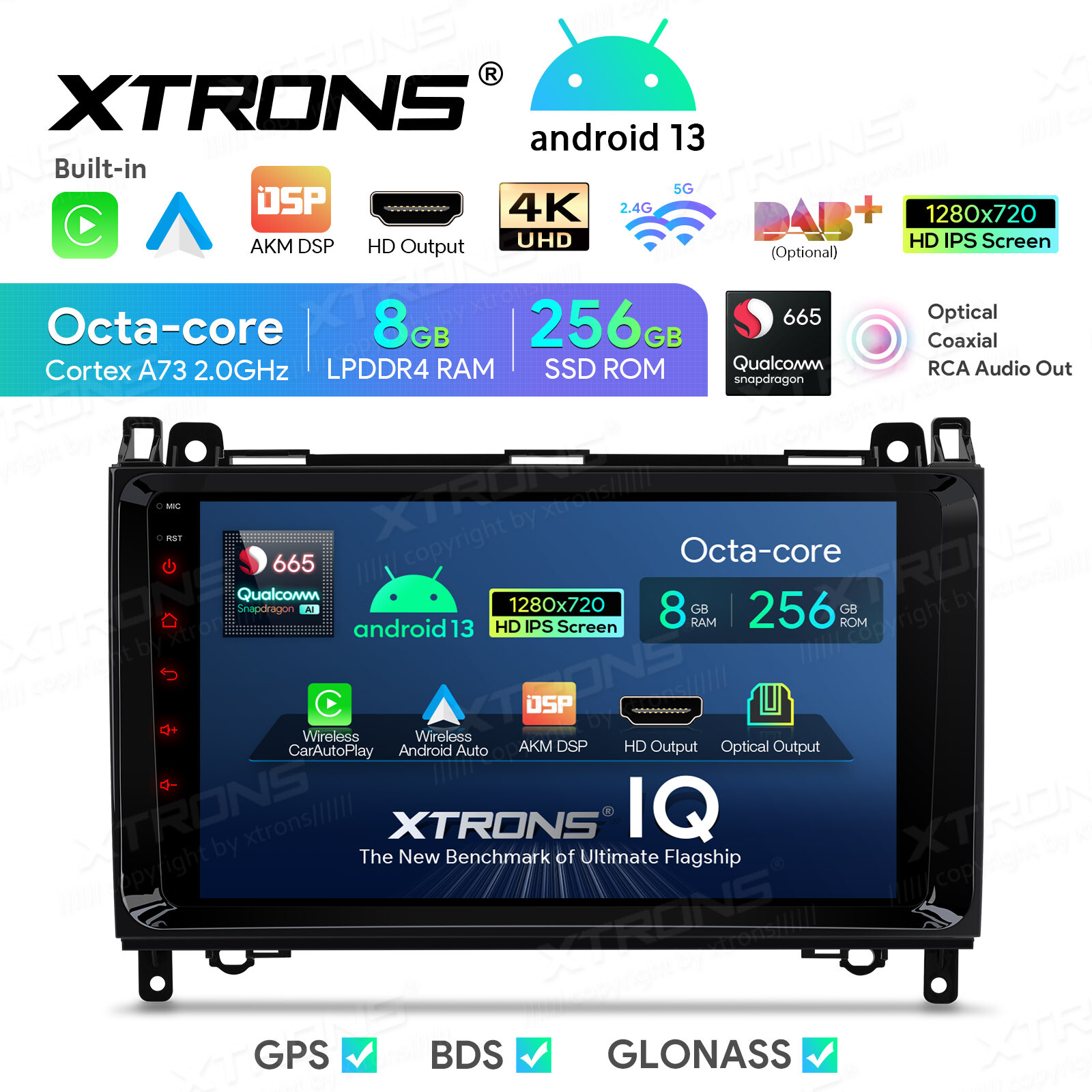 Android 13 Car Stereo Radio 256GB For Mercedes Benz W906 W169 W245 Sprinter 2500
