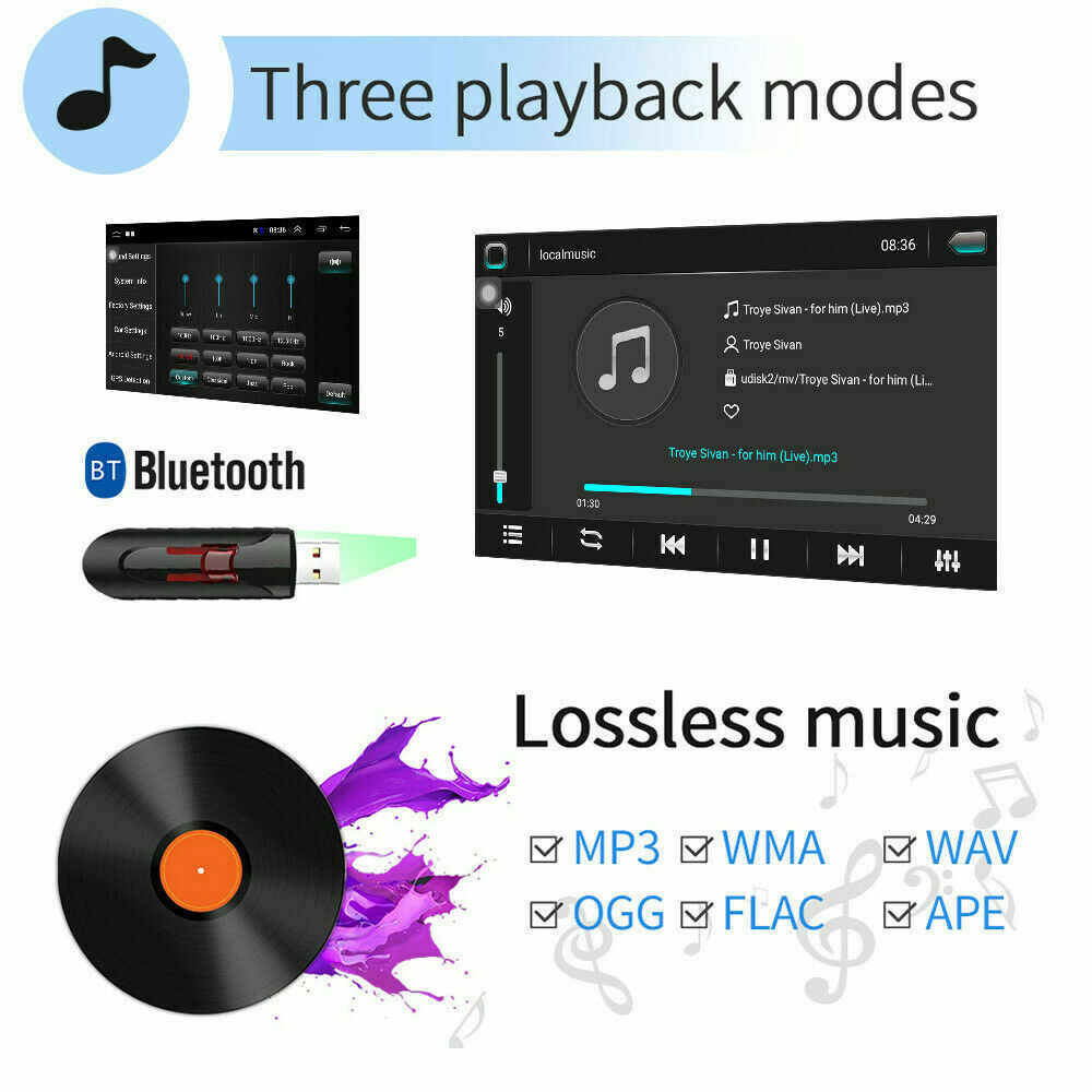 For Honda CRV CR-V 2007-2011 Android 13 Car Stereo Bluetooth Radio WIFI RDS CAM