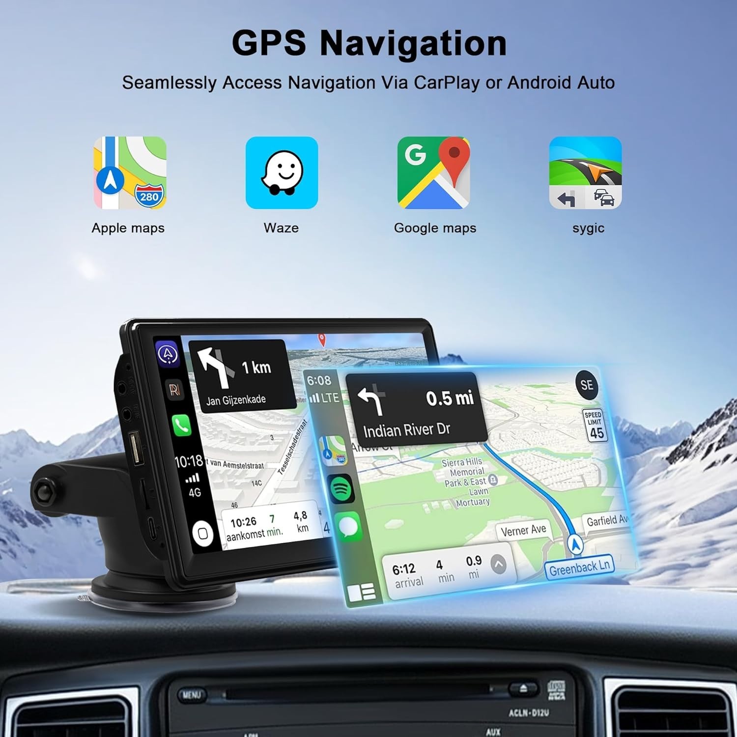 7″ CarPlay & Android Auto Touch Screen – Effortless Connectivity & Safety