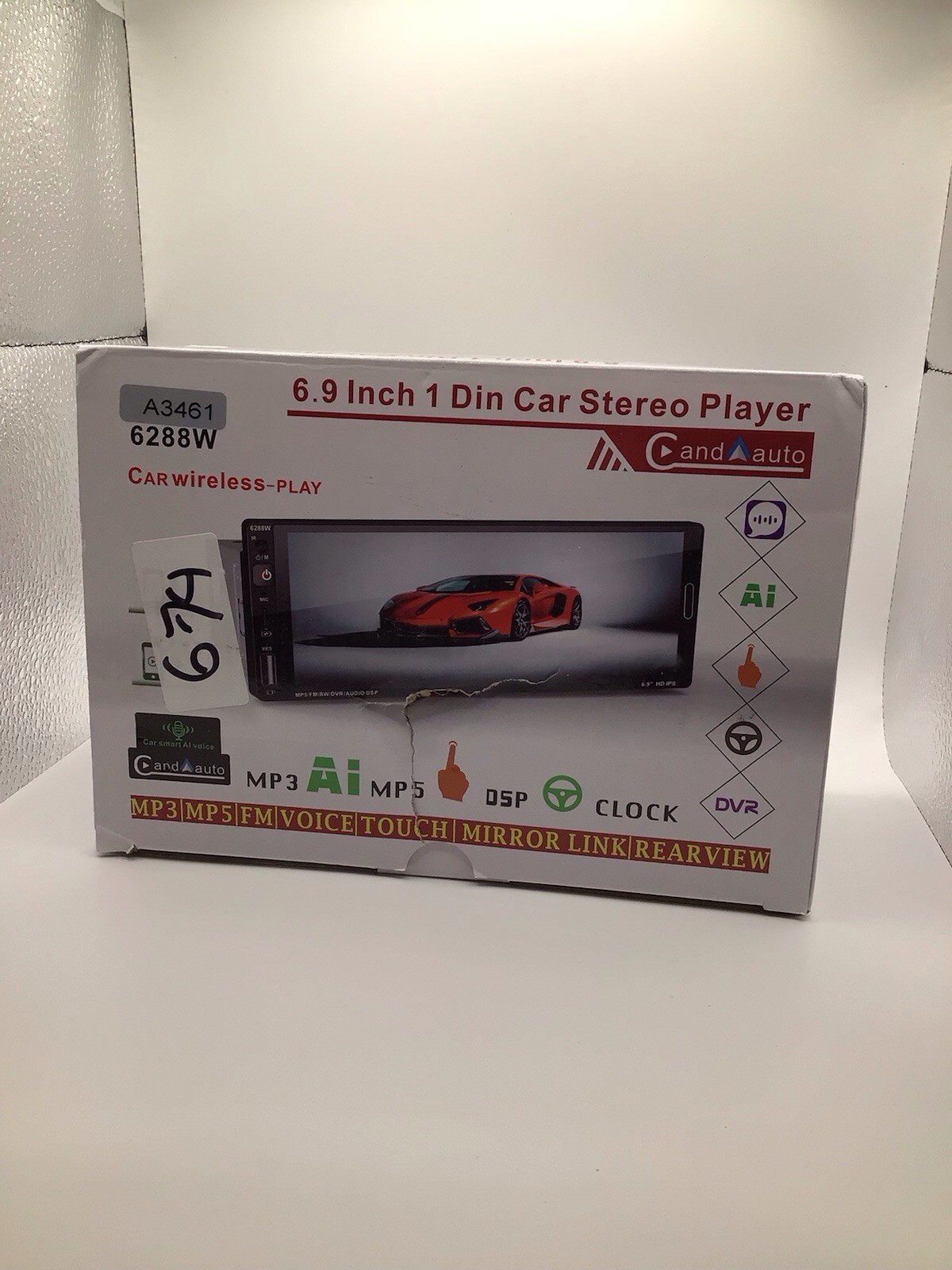 And Auto 6.9 Inch 1 Din Car Stereo Player Model 6288W **Read Description**