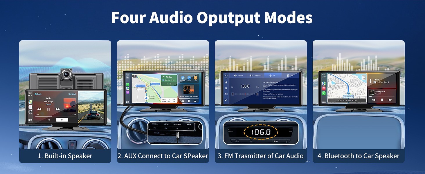Wireless Portable Carplay Screen for Car – 10.26Inch Carplay & Android Auto Car