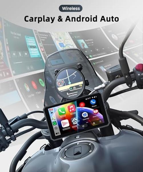 Motorcycle Carplay GPS Navigation System, Wireless Carplay Android Auto, with