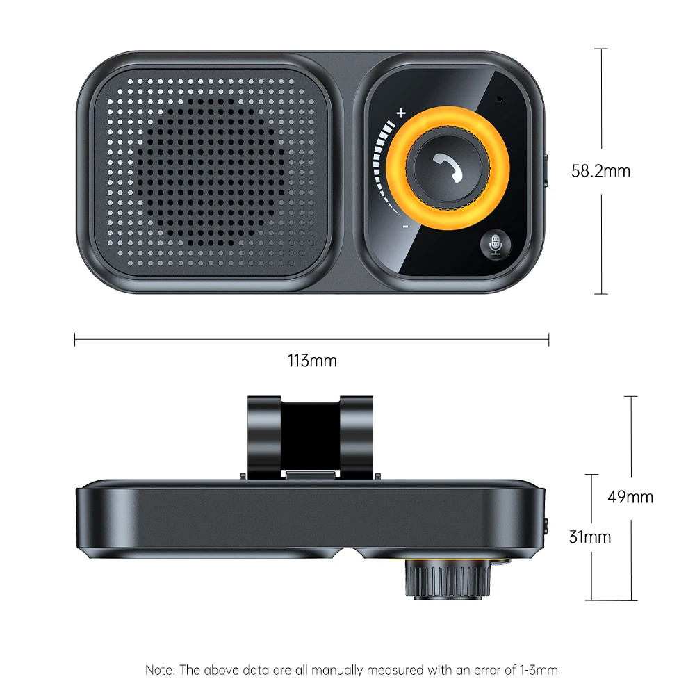 New Wireless Bluetooth 5.4 Sun Visor Car Speaker Handsfree Car Stereo MP3 Player